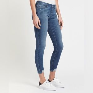 Paige Verdugo Ankle Skinny Destructed Flo Raw Hem Denim Jeans Size 26